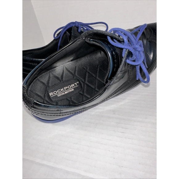 Rockport Men\'s Total Motion‎ Sport Wing Tip Dress Shoes 11.5M Black Blue Soles main image 4